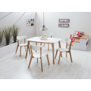 Стол обеденный SIGNAL MOSSO I белый/дуб 120/75